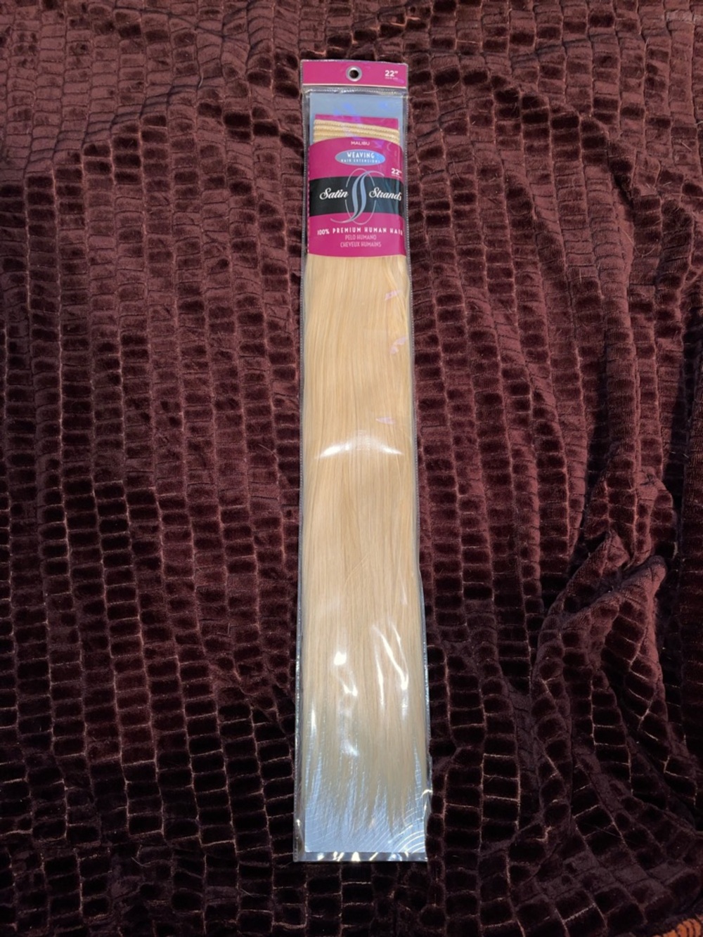 22" Blonde 100% Premium Human Hair Weft - Light Blonde Extensions (Malibu)